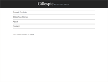 Tablet Screenshot of gillespiephoto.com